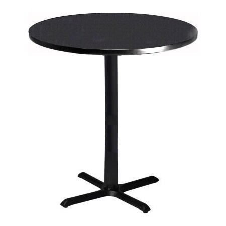 Safco Safco Bistro Series 36" Round Bar Height Restaurant Table, Anthracite Table/Black Base CA36RHBTANT